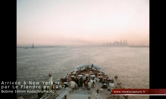 Arrivée A New York Par Bateau Le Flandre Juillet 1957 - UltraHD vignette